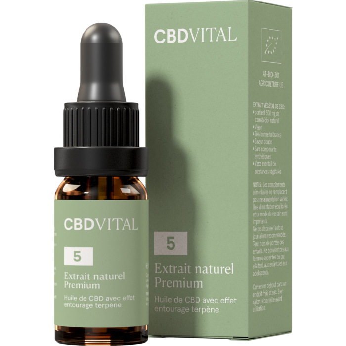 Huile de CBD Extrait naturel Premium 5%